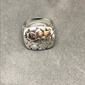 3/$20 Silver Cookie Lee Cocktail Ring Size 8